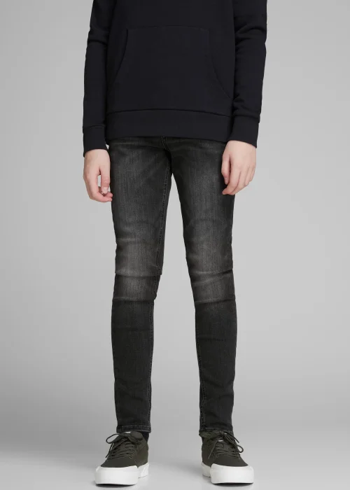 Jack & Jones Junior Black Liam Originals Skinny Fit Jeans (8-16yrs) - Age 12 Years Image 1