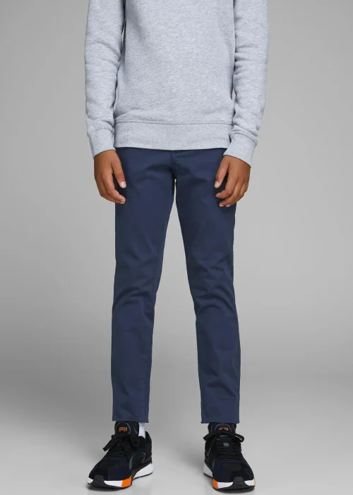 Jack & Jones Junior Navy Marco Bowie Chinos (8-16yrs) - Age 16 Years Image 1