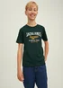 Jack & Jones Junior Green Logo T-Shirt (8-16yrs) - Age 10 Years Image 1