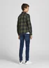 Jack & Jones Junior Green Gingham Twill Shirt (8-16yrs) - Age 12 Years Image 2