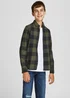 Jack & Jones Junior Green Gingham Twill Shirt (8-16yrs) - Age 12 Years Image 1