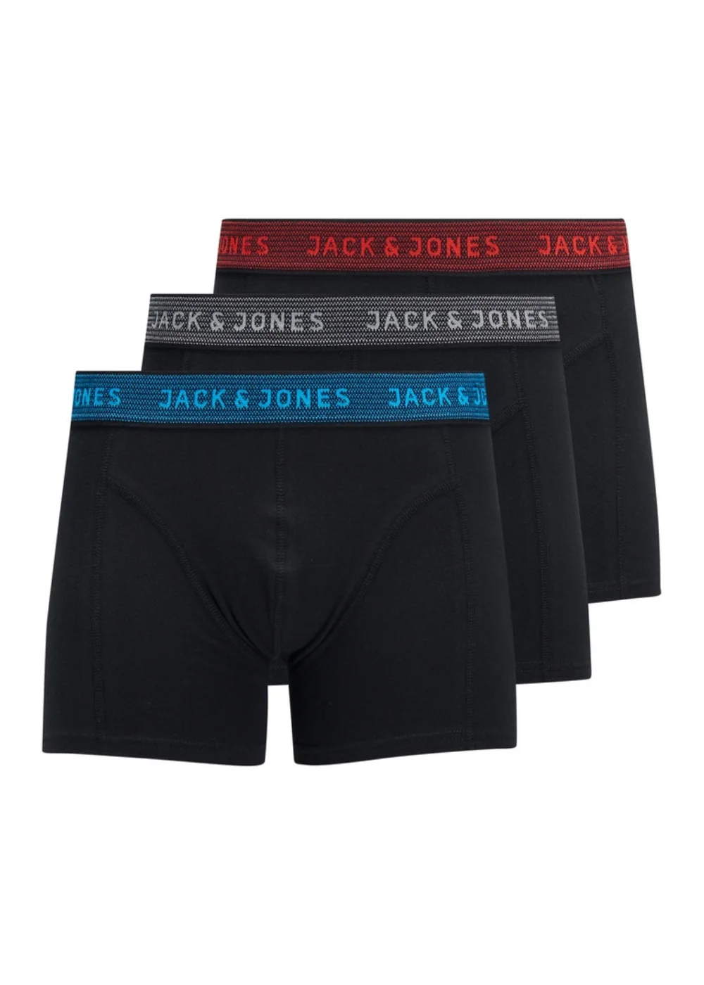 Jack & Jones Junior 3 Pack Waistband Trunks (8-14yrs) - Age 8 Years Image 1