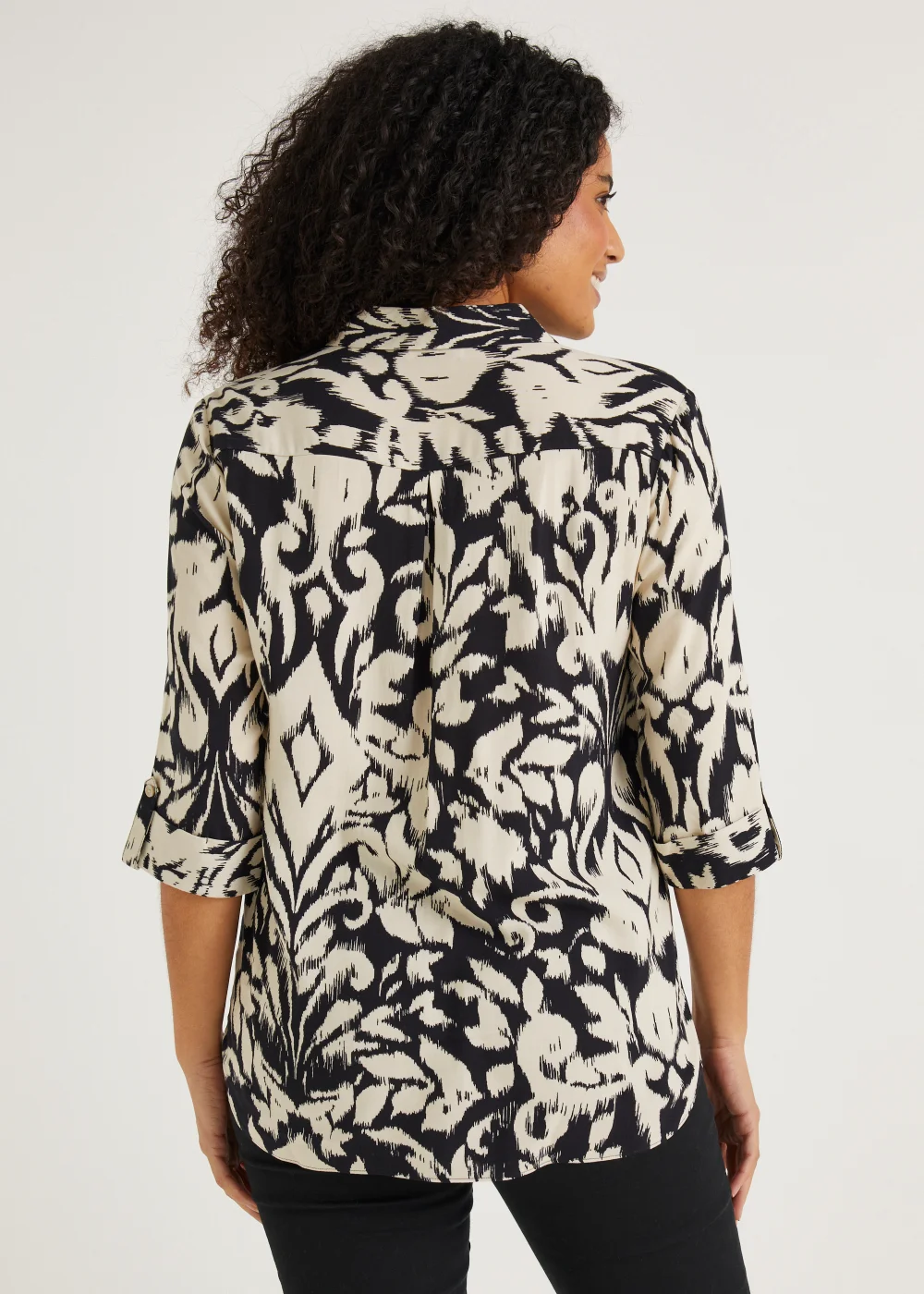 Monochrome Abstract Print Shirt - Size 8 Image 5