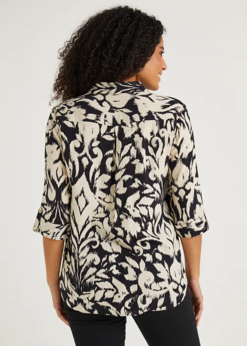 Monochrome Abstract Print Shirt - Size 8 Image 5