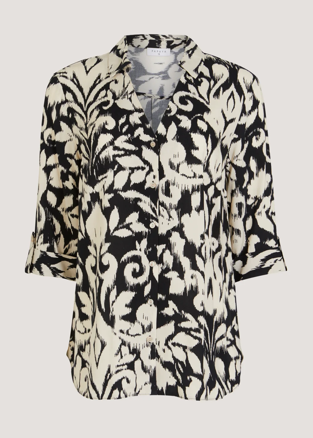 Monochrome Abstract Print Shirt - Size 8 Image 2