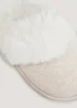 Oatmeal Faux Fur Mule Slippers - Small Image 2