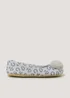 Grey Leopard Print Ballet Slippers - Size 3 Image 1