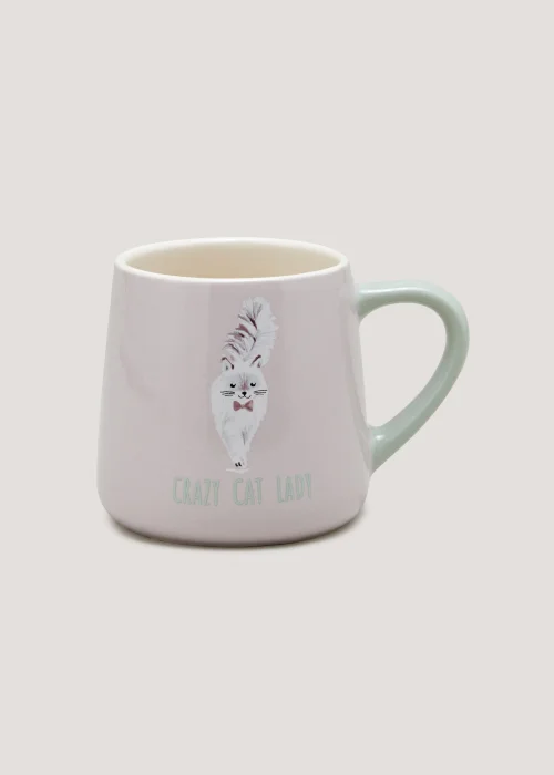 Lilac Crazy Cat Lady Mug (8.5cm x 8.5cm) Image 1