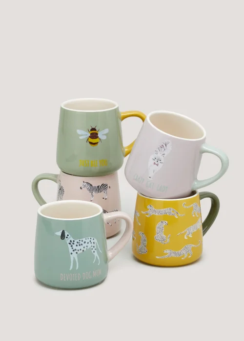 Lilac Crazy Cat Lady Mug (8.5cm x 8.5cm) Image 2