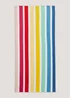 Rainbow Stripe Print Beach Towel (150cm x 70cm) Image 1