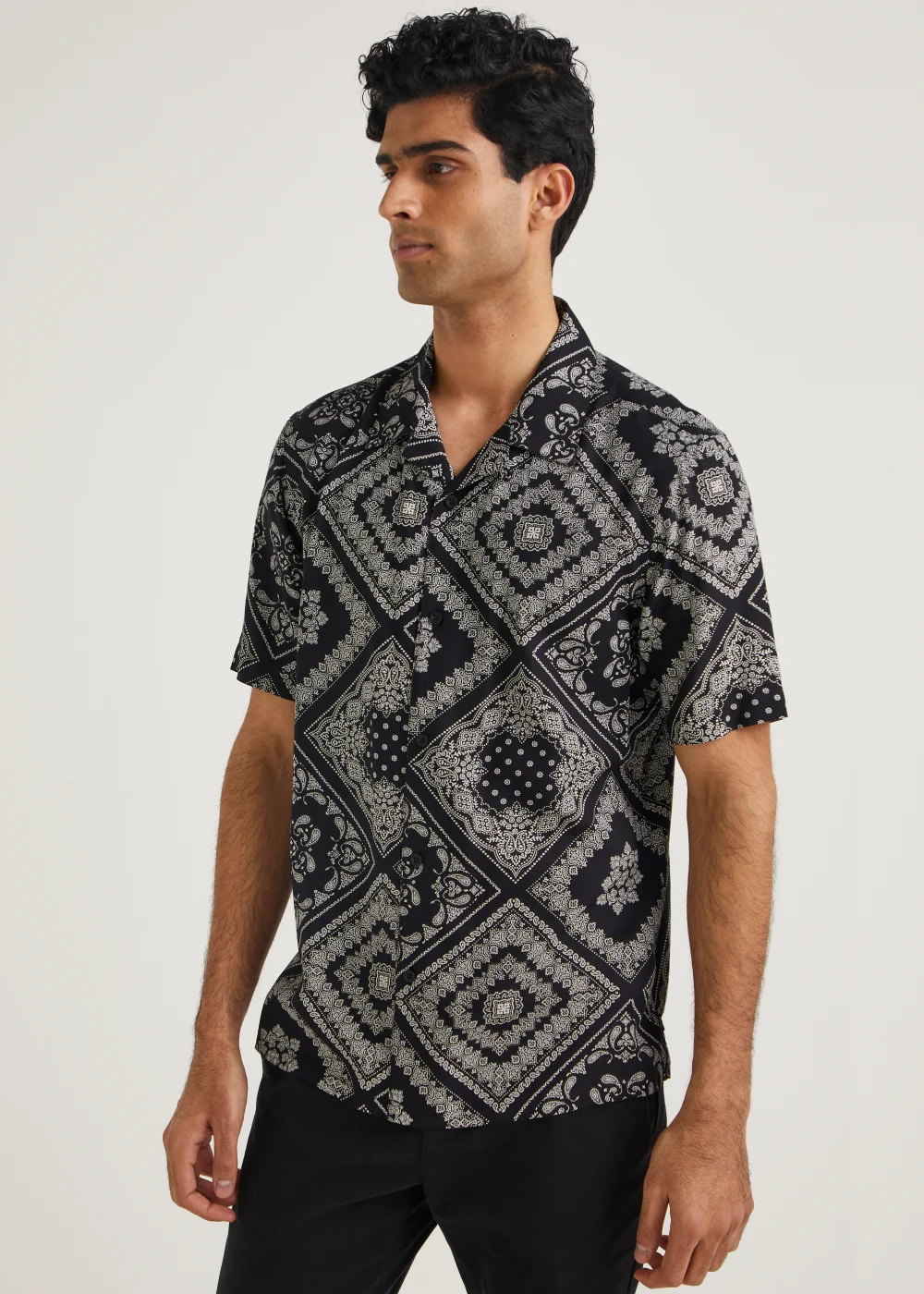 Black Bandana Shirt - Small Image 1