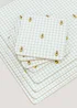 8 Pack Green Bee Gingham Print Placemat & Coaster Set Image 2
