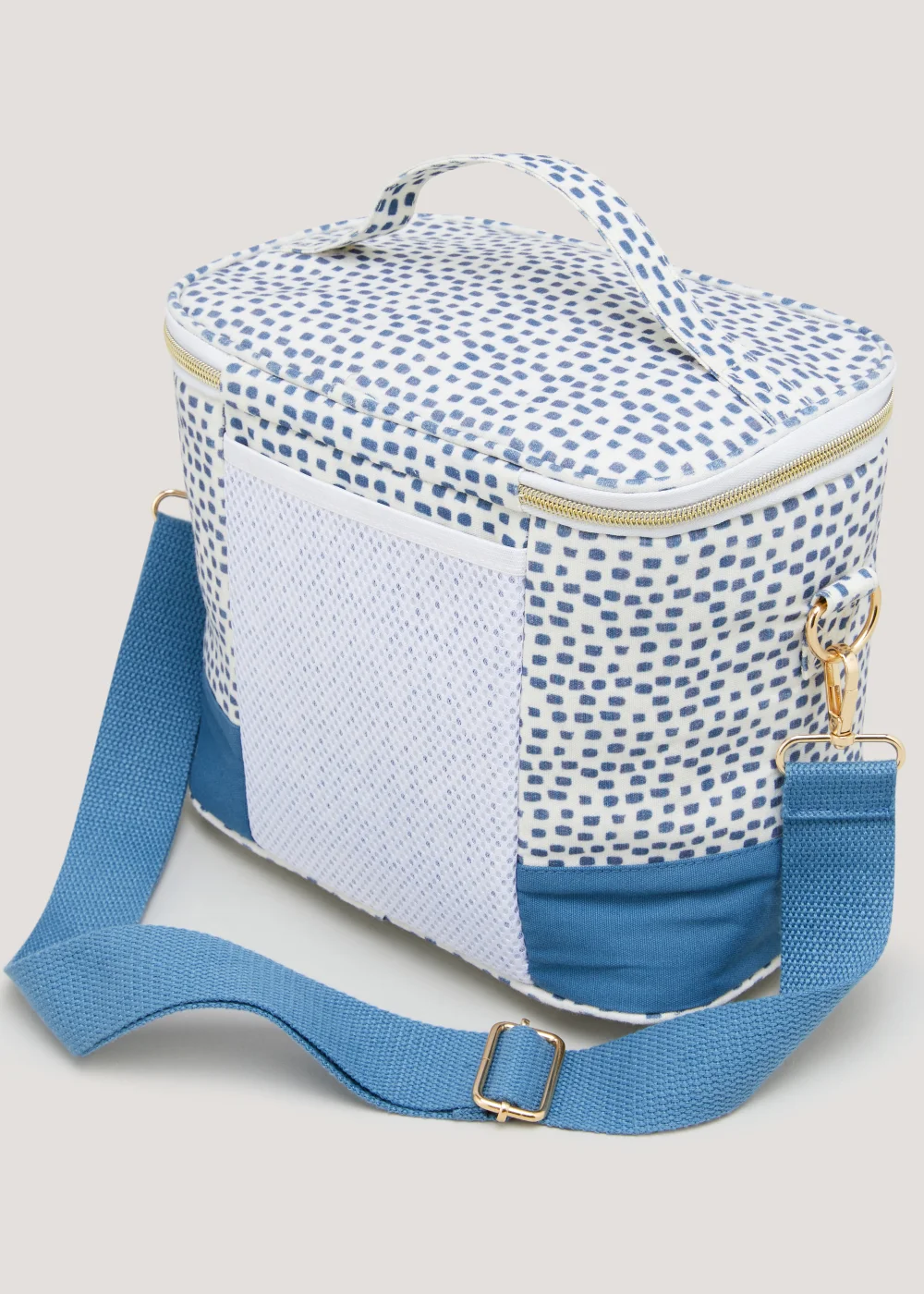 Blue Dash Print Lunch Bag (19cm x 25.5cm x 12cm) Image 2