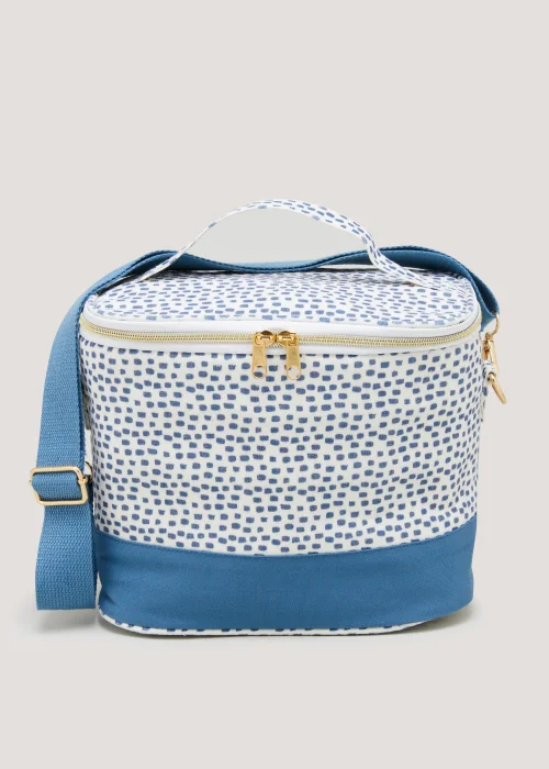 Blue Dash Print Lunch Bag (19cm x 25.5cm x 12cm) Image 1