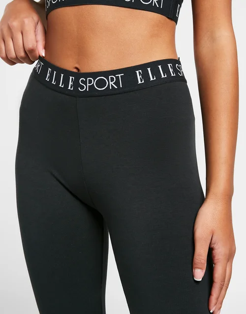 Elle Sport Black Cotton Leggings - XS Image 4