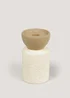 Cream Speckle Candle Holder (9cm x 9cm x 15.5cm) Image 1