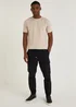 T&W Black Woven Cargo Joggers - Small Image 1