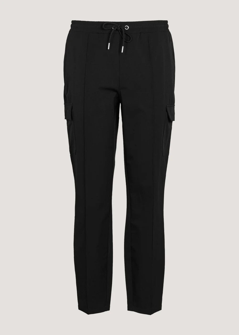 T&W Black Woven Cargo Joggers - Small Image 3