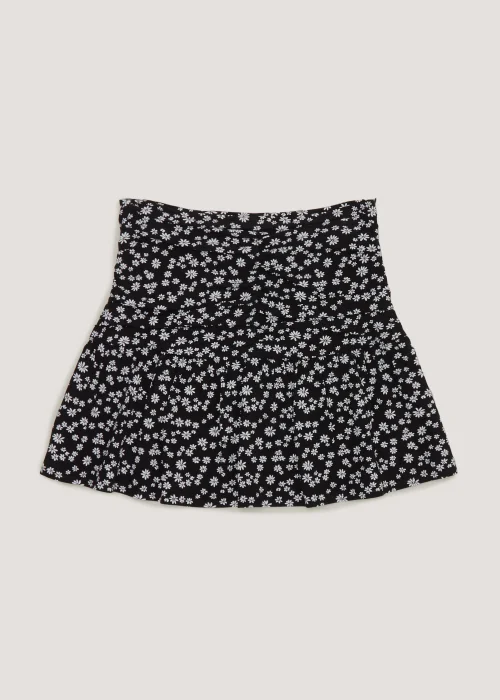Girls Candy Couture Black Floral Co-Ord Skirt (9-16yrs) - Age 9 Years Image 1