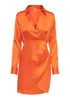 JDY Fifi Orange Long Sleeve Dress - 8 Image 3