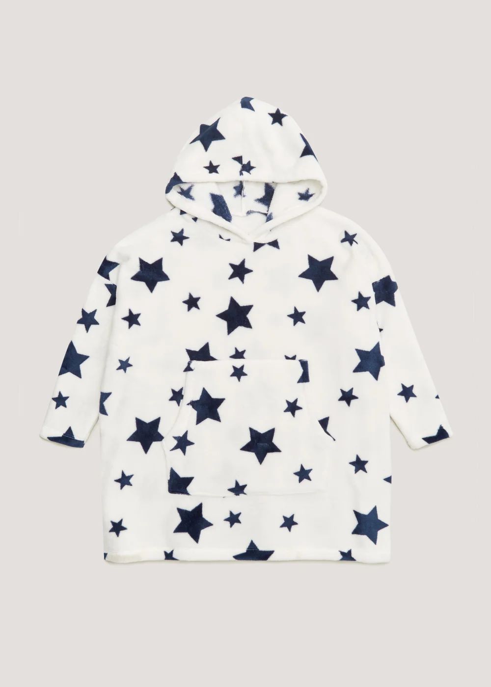Kids White Star Snuggle Hoodie (4-13yrs) - Small/Medium Image 1
