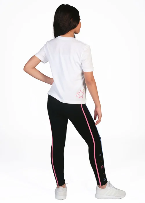 Girls Pineapple White Star Cropped T-Shirt (5-13yrs) - Age 5-6 Image 2