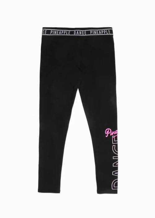 Girls Pineapple Black Logo Dance Leggings (5-13yrs) - Age 9-10 Image 4