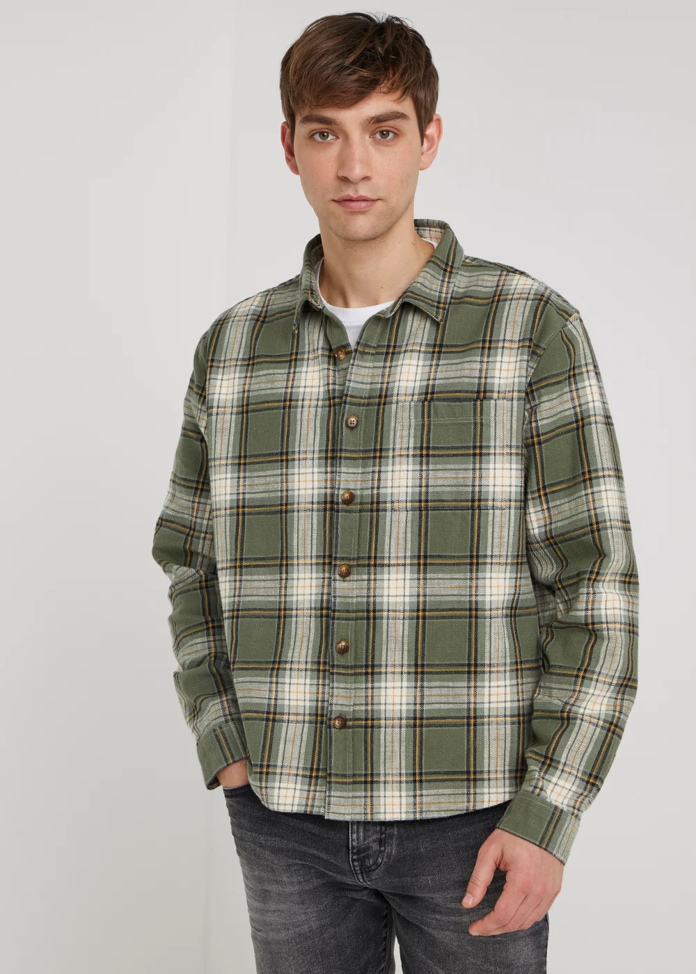 Green Check Overshirt - Small Image 1