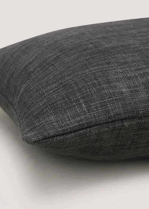 Black Linen-Look Cushion (43cm x 43cm) Image 2