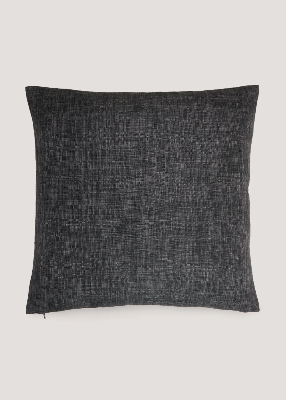 Black Linen-Look Cushion (43cm x 43cm) Image 1