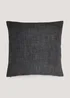 Black Linen-Look Cushion (43cm x 43cm) Image 1
