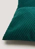 Teal Pleated Velvet Cushion (50cm x 50cm) Image 3