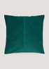 Teal Pleated Velvet Cushion (50cm x 50cm) Image 1