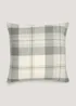 Grey Check Woven Cushion (43cm x 43cm) Image 1