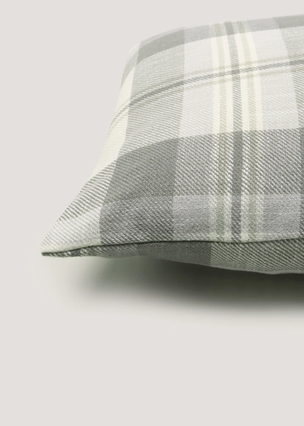 Grey Check Woven Cushion (43cm x 43cm) Image 2