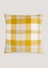 Yellow Woven Check Cushion (43cm x 43cm) Image 1