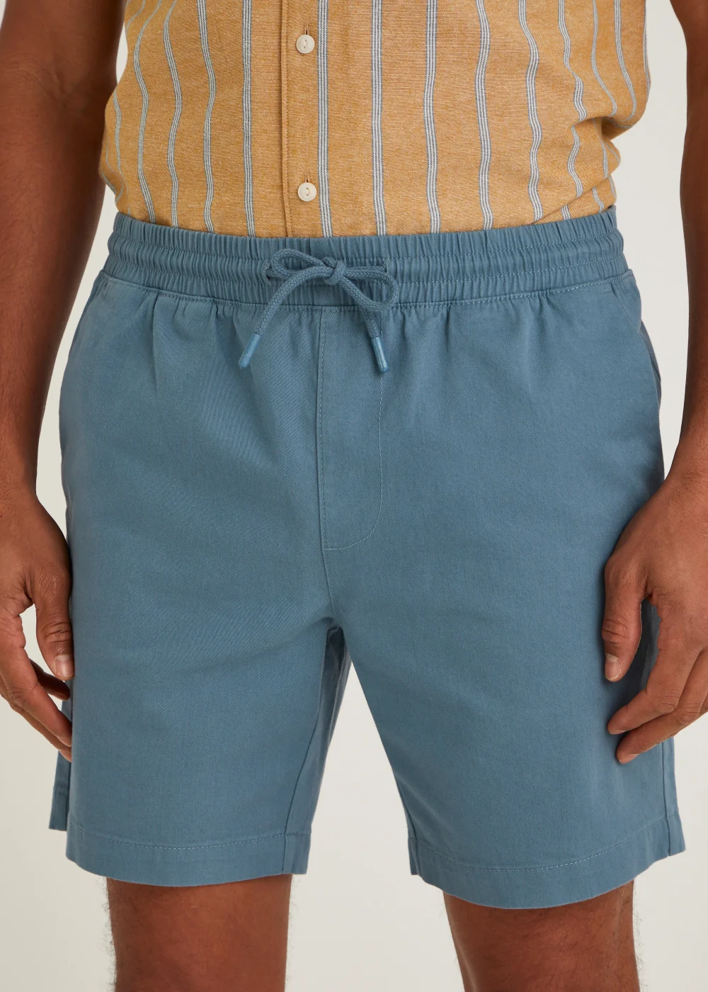 Blue Drawcord Chino Shorts - S Image 5