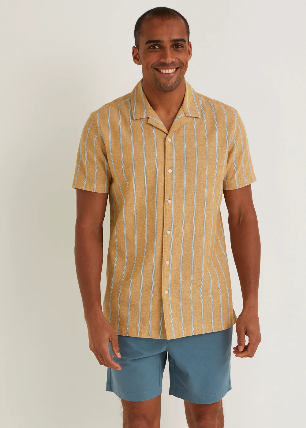 Blue Drawcord Chino Shorts - S Image 1