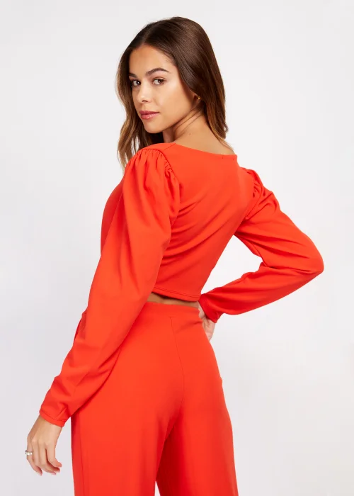 Girls on Film by Dani Dyer Red Scuba Crepe Top - Size 6 Image 3