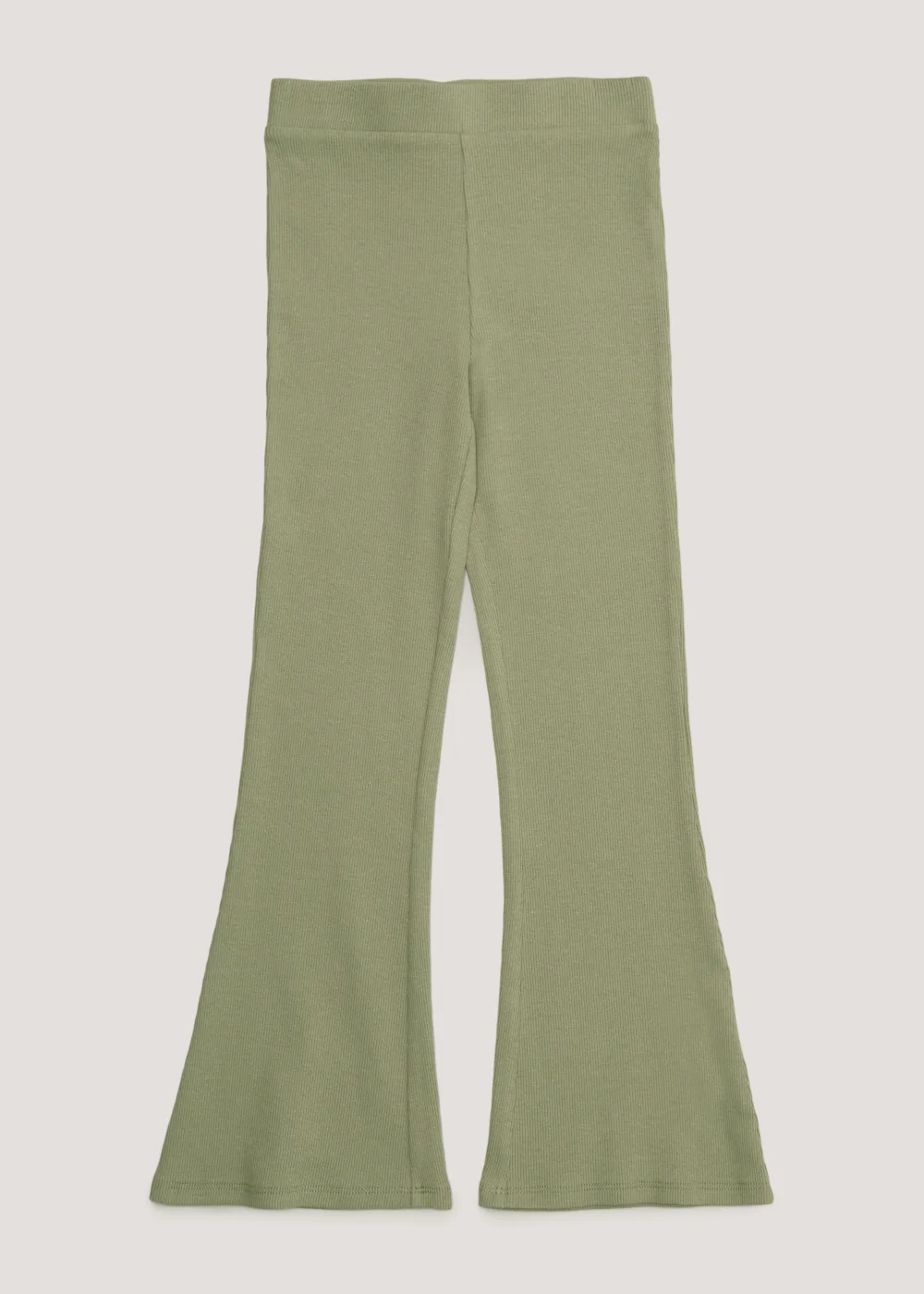 Girls Green Ribbed Flared Leggings (4-13yrs) - Age 4 Years Image 1