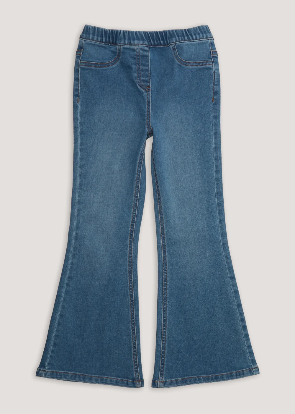 Girls Denim Flared Jeggings (4-13yrs) - Age 4 Years Image 1