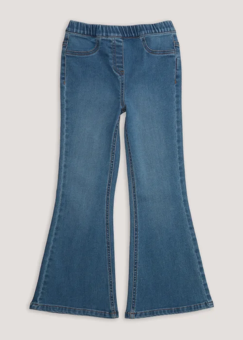 Girls Denim Flared Jeggings (4-13yrs) - Age 4 Years Image 1