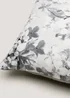 Grey Floral Print Velvet Cushion (43cm x 43cm) Image 2