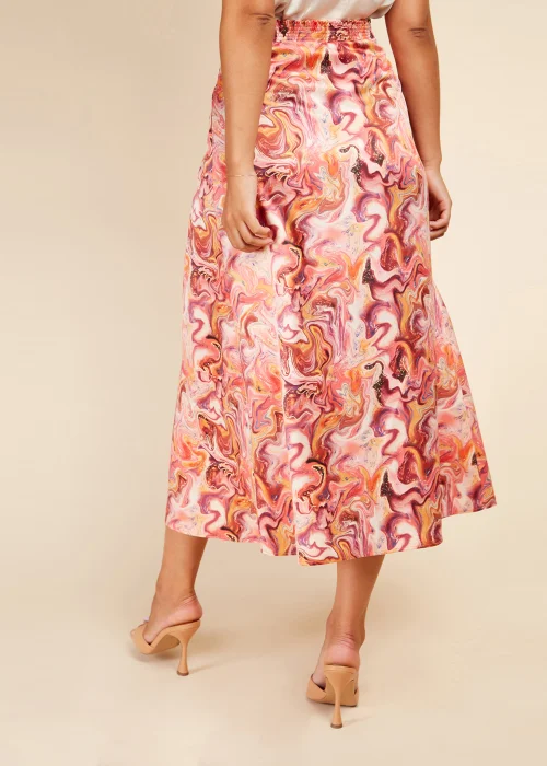 Little Mistress Marble Mock Wrap Midi Skirt - 18 Image 2
