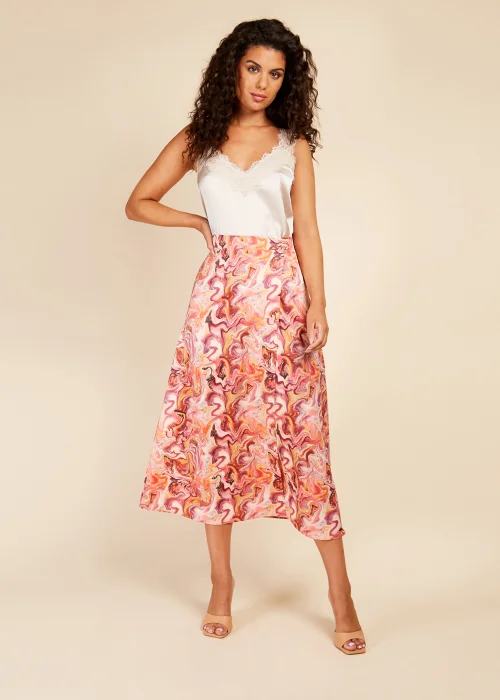 Little Mistress Marble Mock Wrap Midi Skirt - 18 Image 1