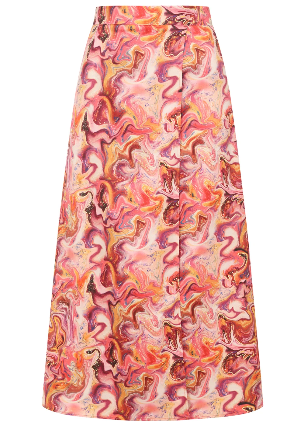 Little Mistress Marble Mock Wrap Midi Skirt - 18 Image 4