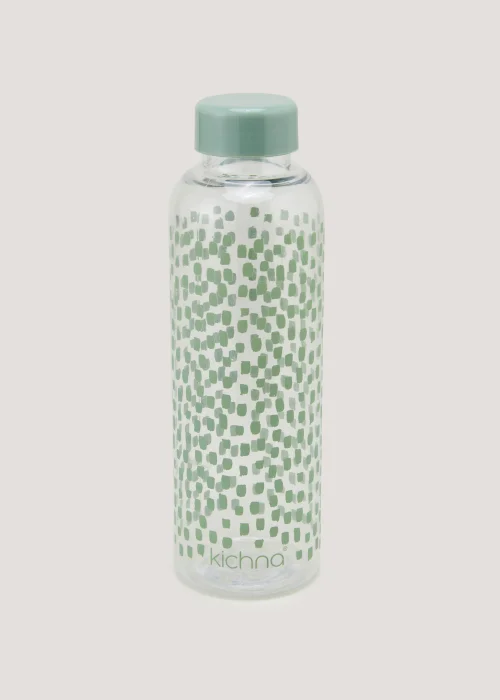 Green Dash Print Water Bottle (21.5cm x 6.5cm) Image 1