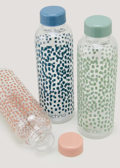Green Dash Print Water Bottle (21.5cm x 6.5cm) Image 2