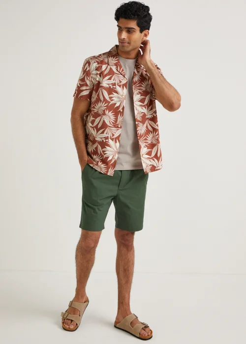 Khaki Cotton Shorts - S Image 4