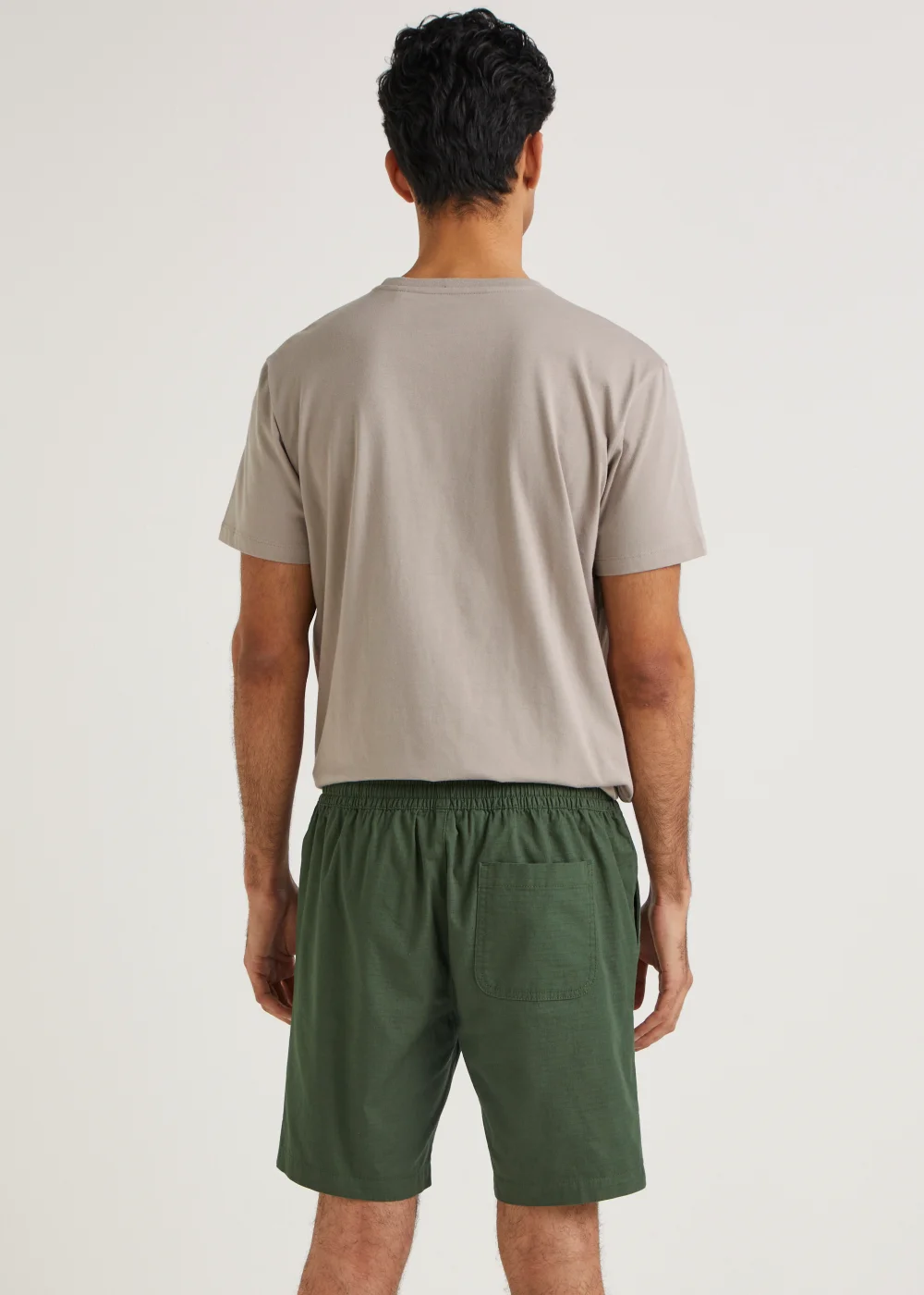 Khaki Cotton Shorts - S Image 5